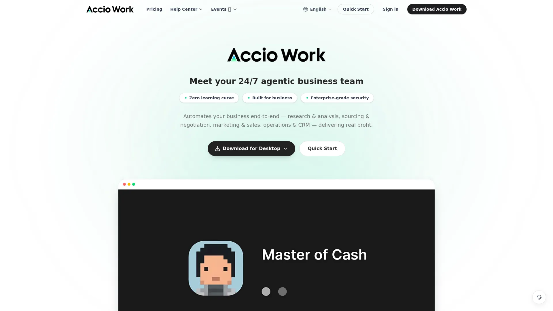 Accio Work - Your AI Business Team That Turns Ideas Into Profits screenshot