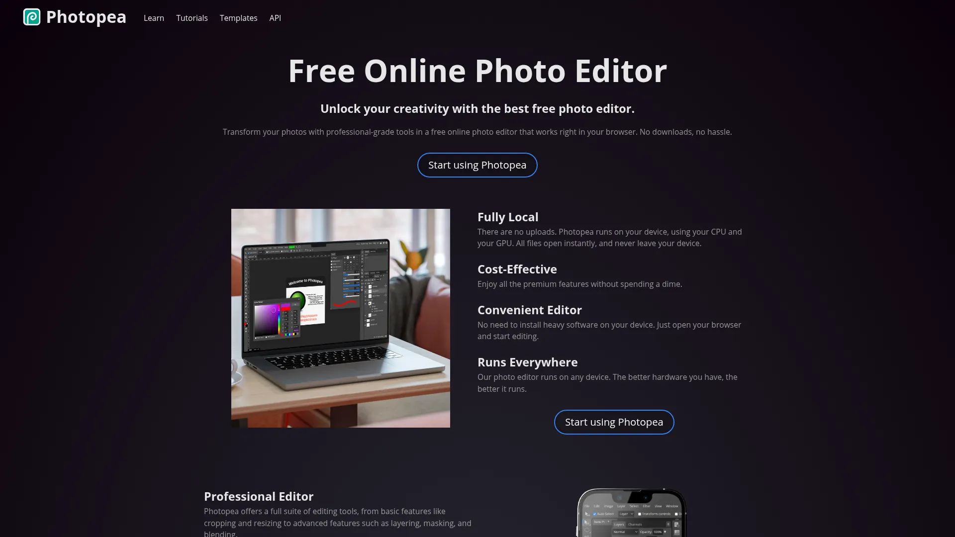 Photopea | Online Photo Editor screenshot