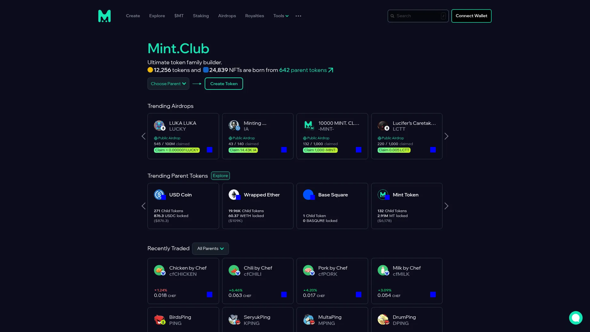 Mint Club | Bonding Curve Backed Token/NFT Creator screenshot