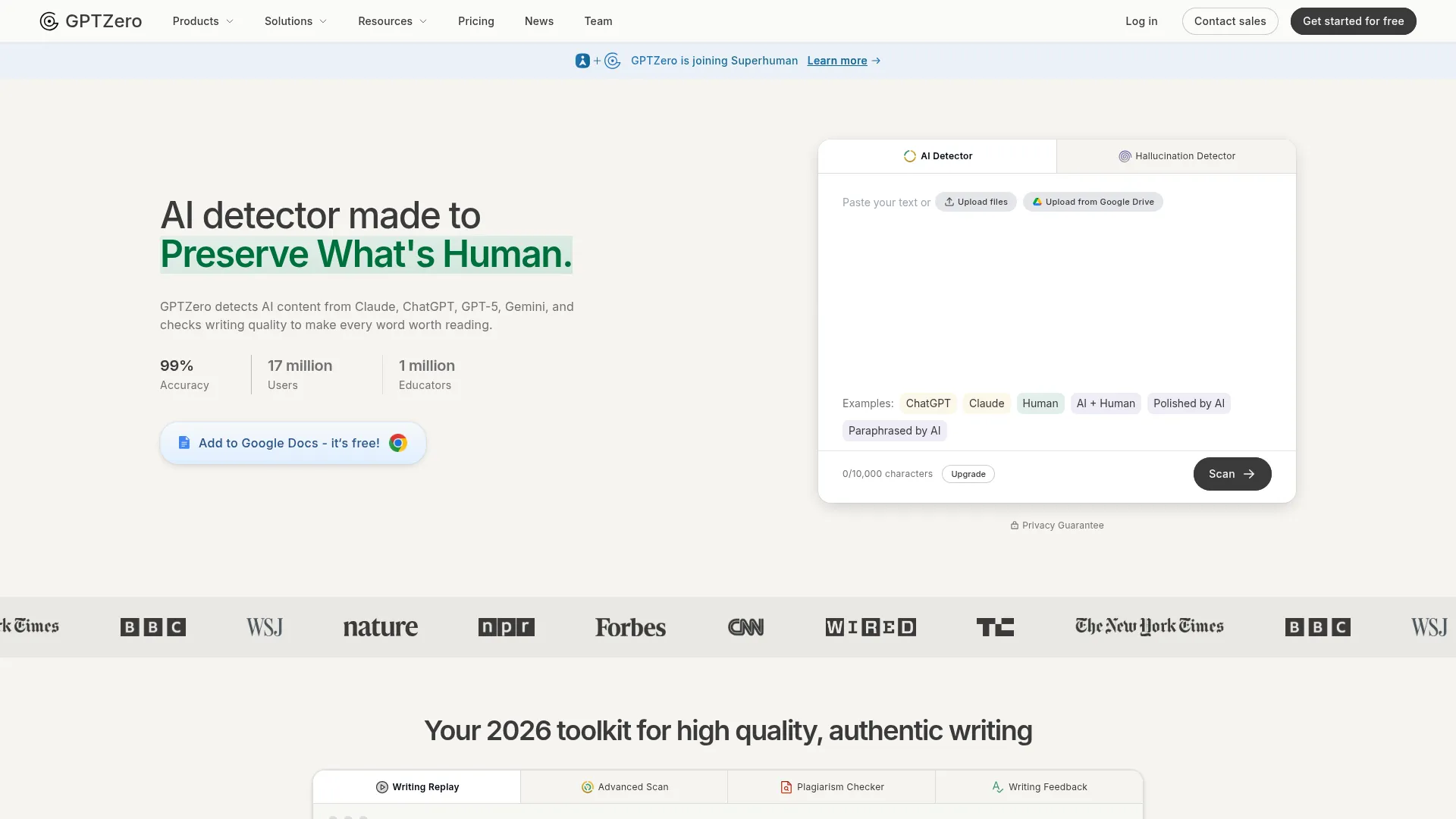 AI Detector - Free AI Checker for ChatGPT, GPT-5 & Gemini screenshot
