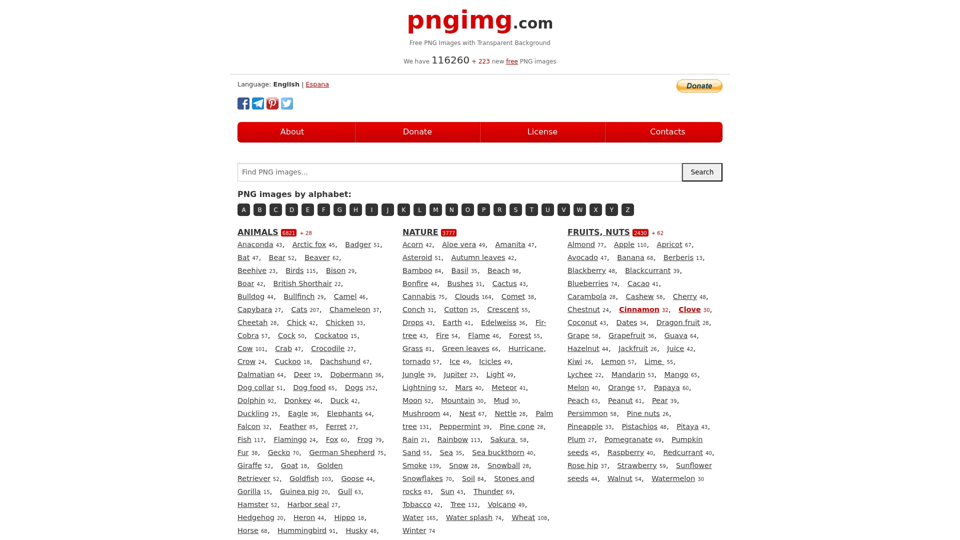 Free PNG Images with Transparent Background | PNGimg.com screenshot