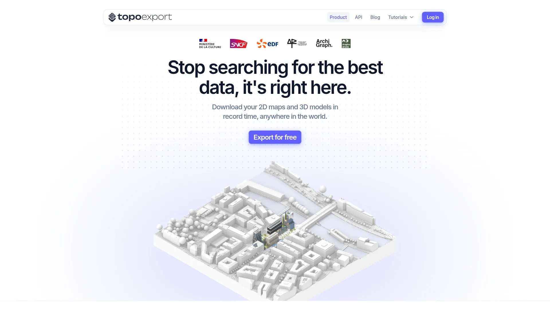 Vector Maps & 3D Terrain Models — Architecture & Planning | TopoExport screenshot