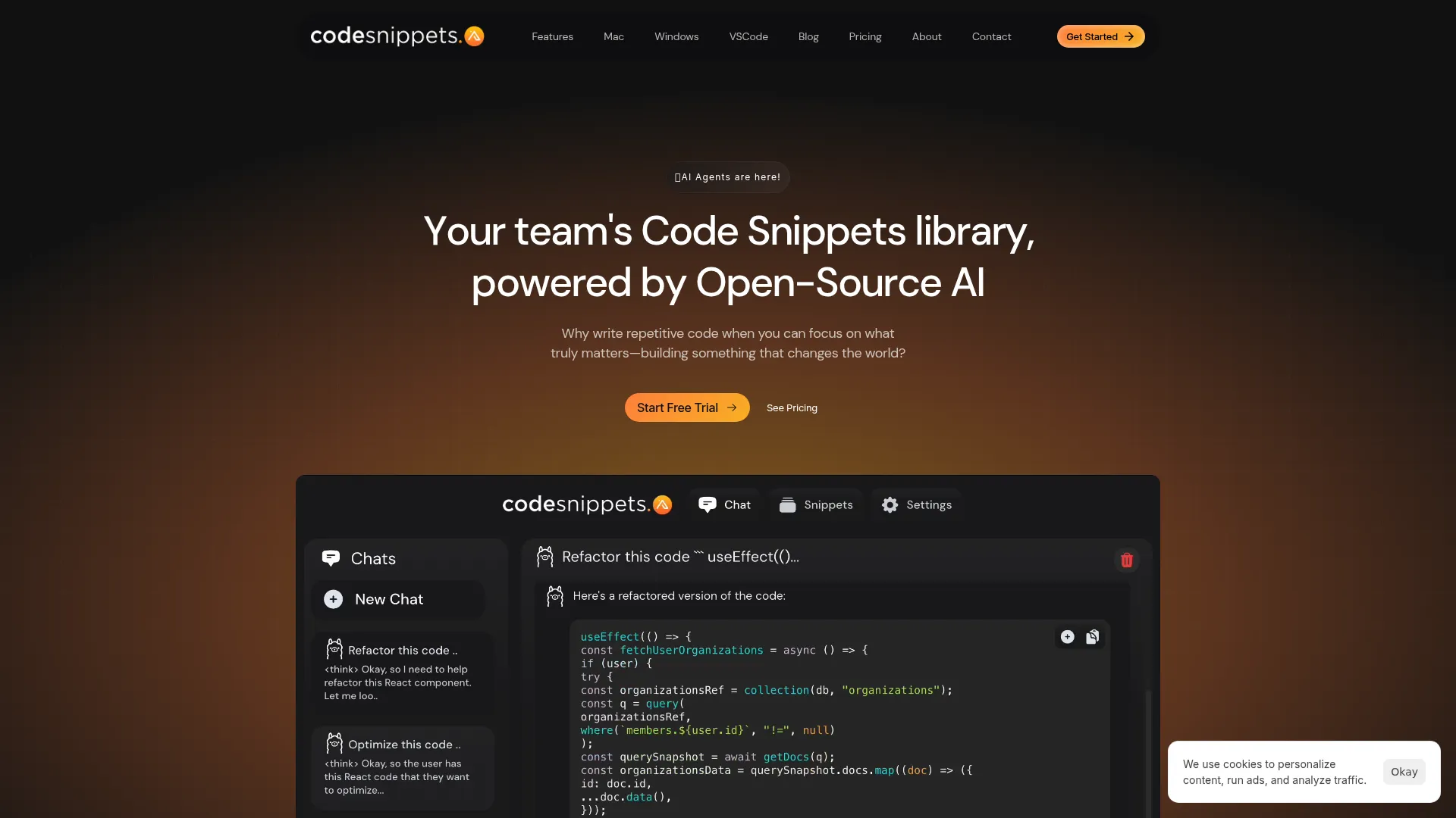 Code Snippets AI screenshot