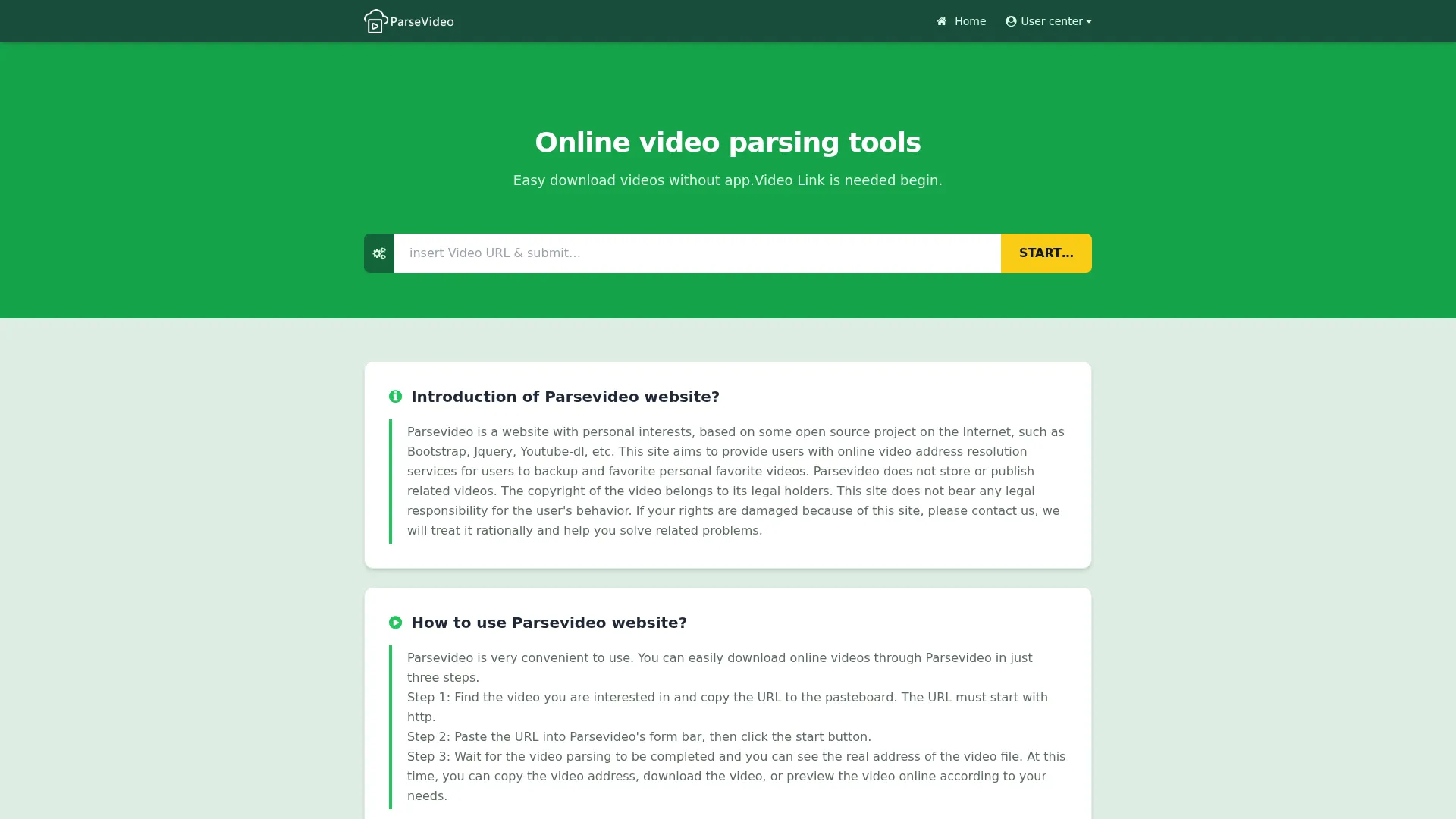 免费在线视频解析下载网站 - Parsevideo.com screenshot