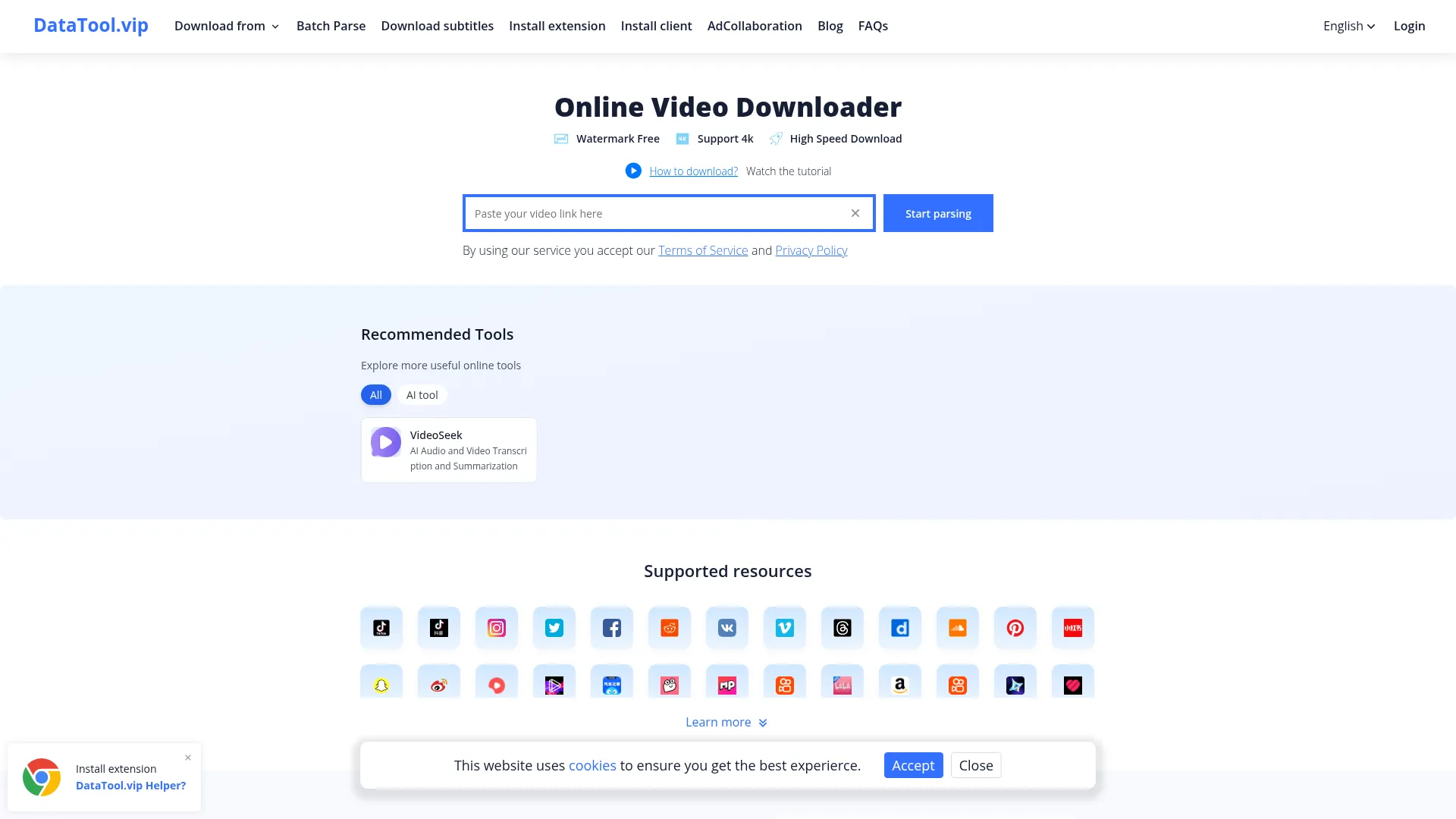 Fast Video Downloader for Any Site - DataTool.vip screenshot