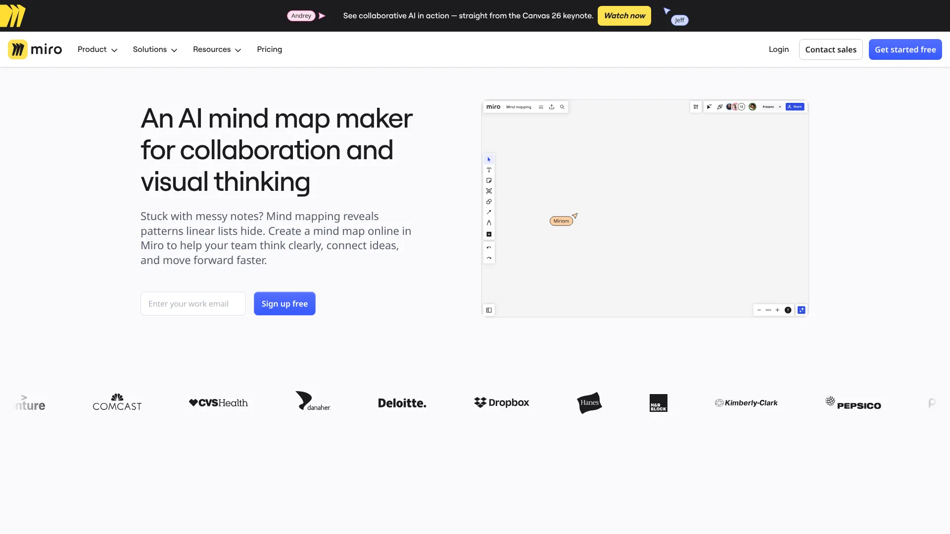 Mind Map Maker | Free Mind Mapping Online | Miro screenshot