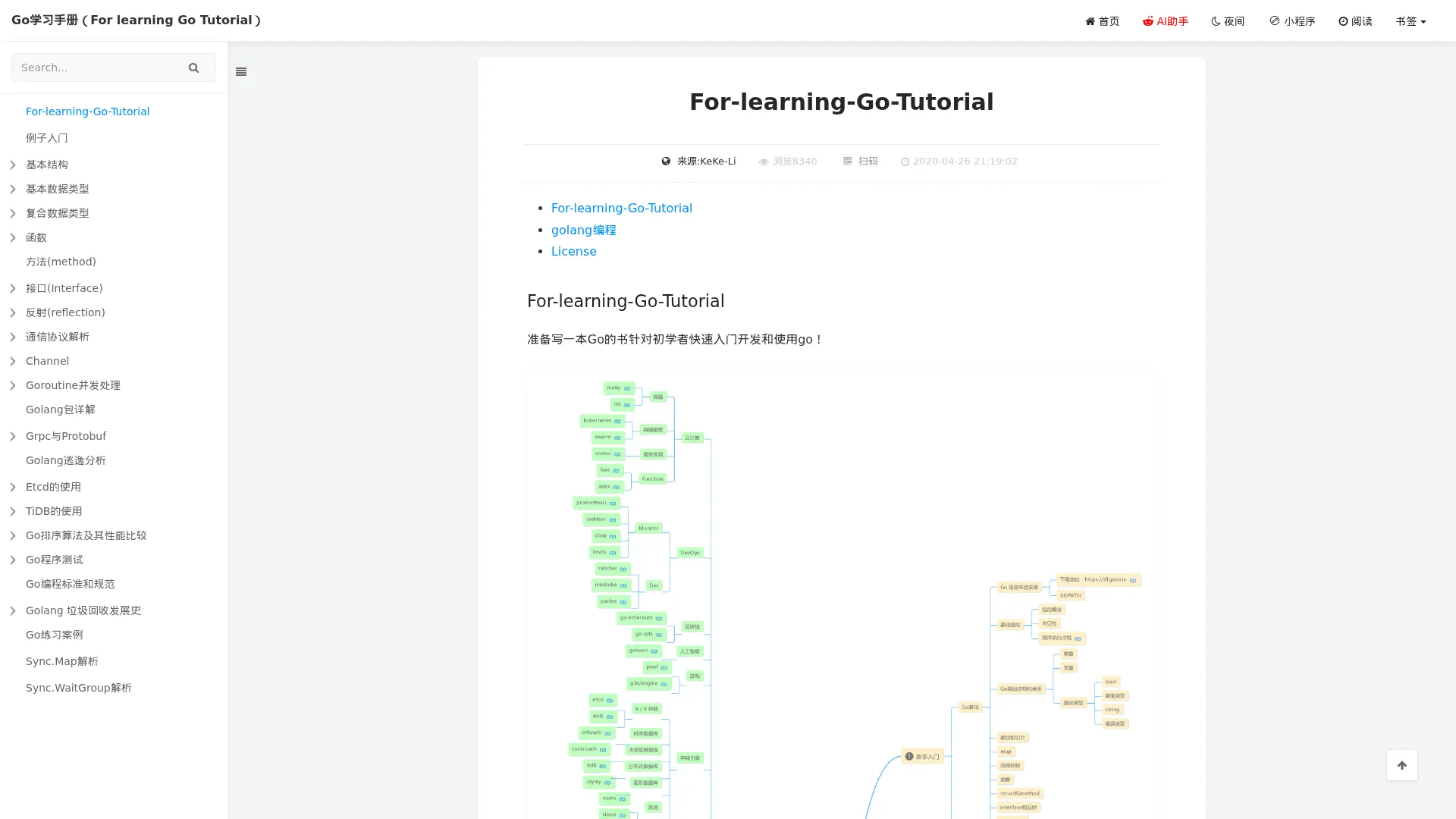 For-learning-Go-Tutorial - 《Go学习手册(For learning Go Tutorial)》 - 书栈网 · BookStack screenshot