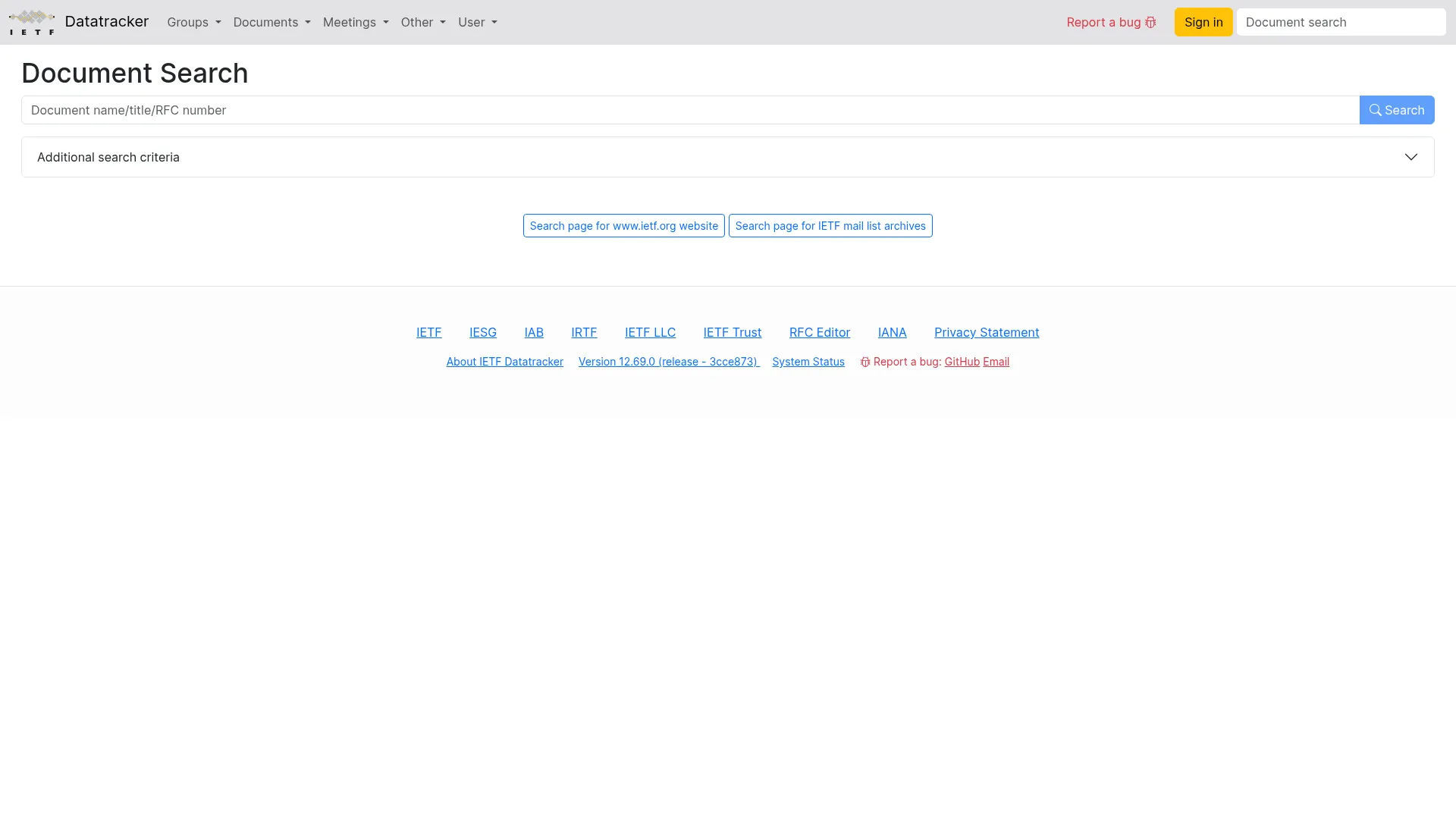 Document Search screenshot