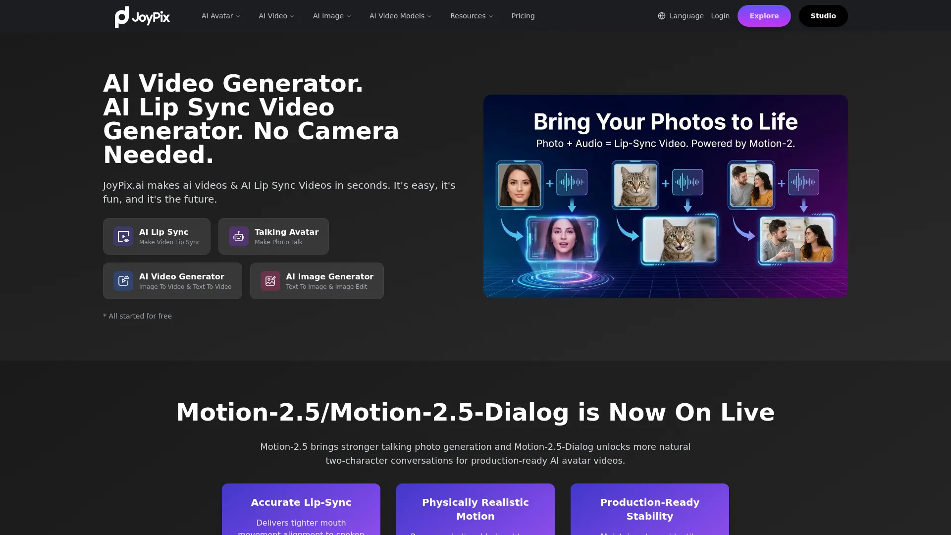JoyPix - AI Video Generator with AI Lip-Sync & AI Image & Free Voice Cloning screenshot