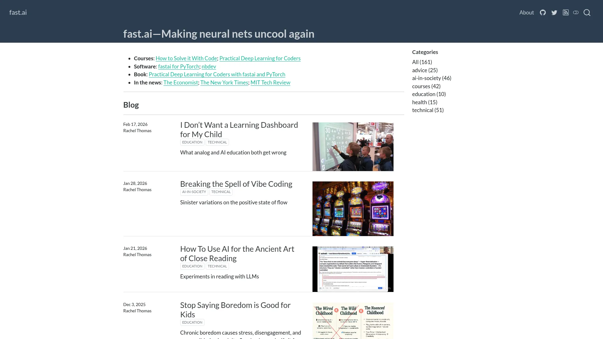fast.ai—Making neural nets uncool again – fast.ai screenshot