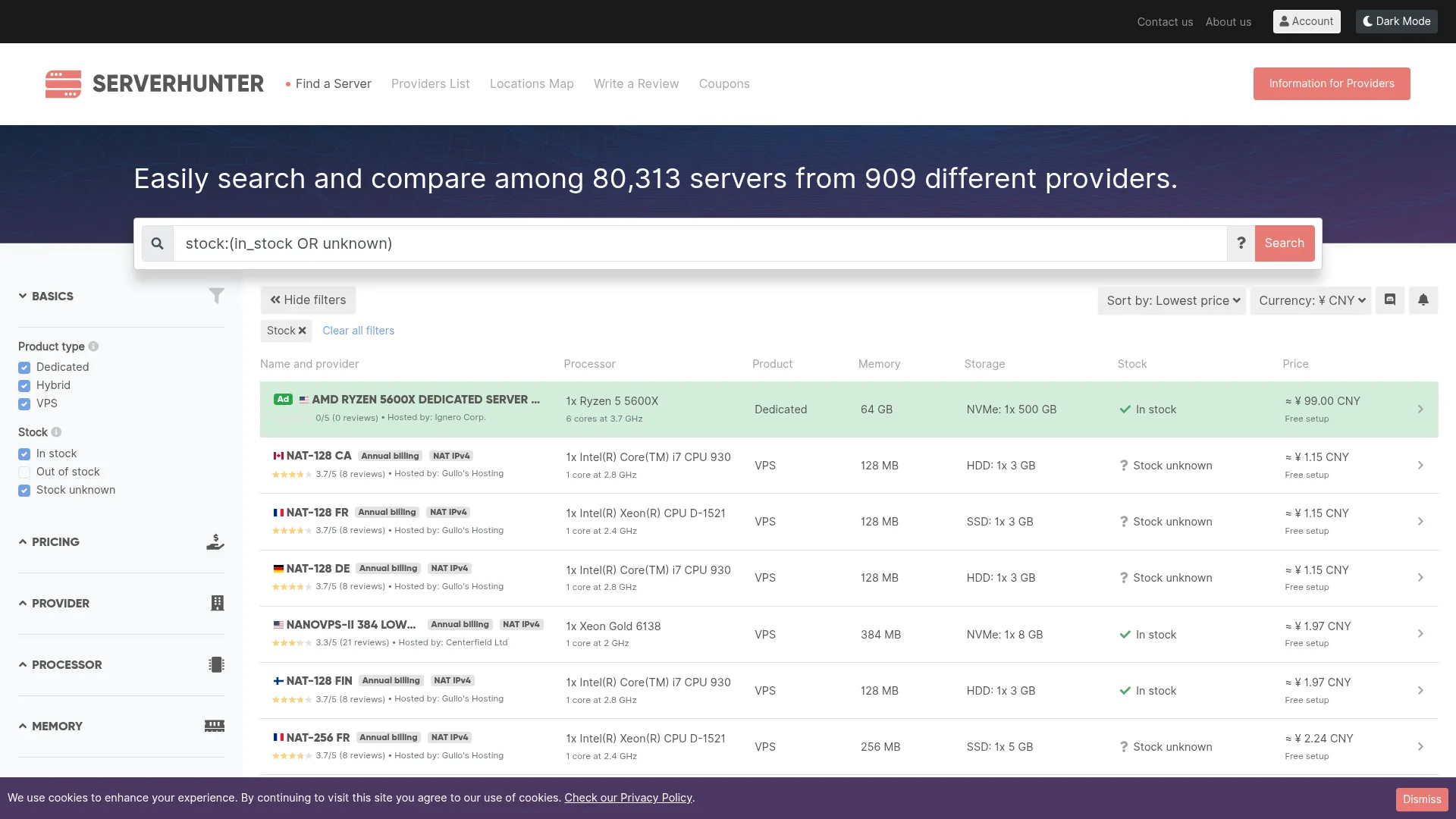 Server Hunter - Find a server screenshot