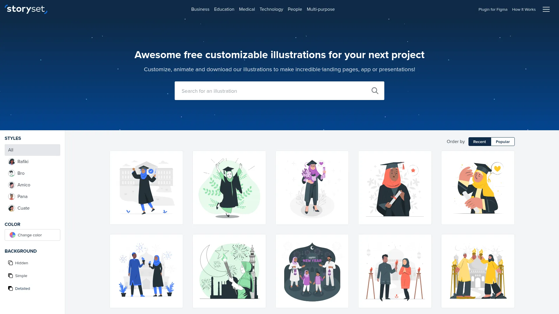 Storyset | Customize, animate and download illustration for free screenshot