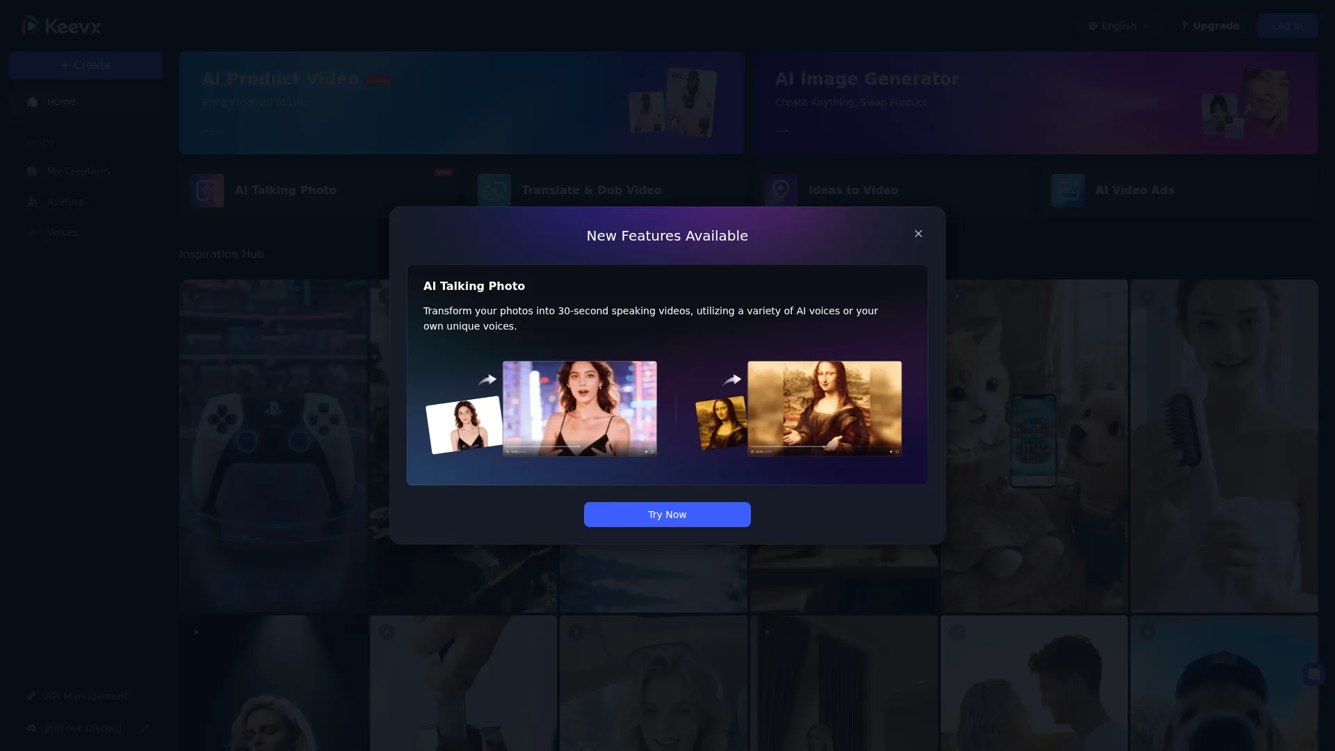 Keevx - Translate, Clone & Generate AI video | All-in-One screenshot