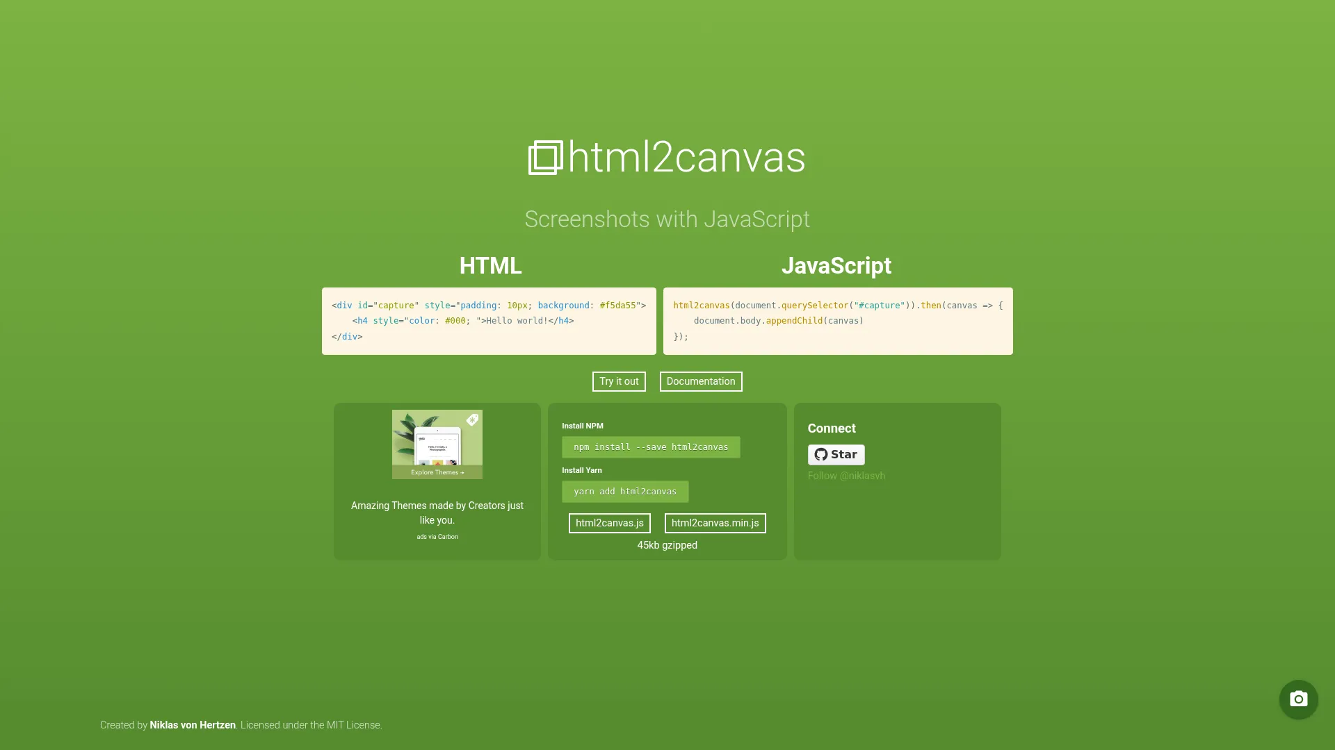 html2canvas - Screenshots with JavaScript screenshot