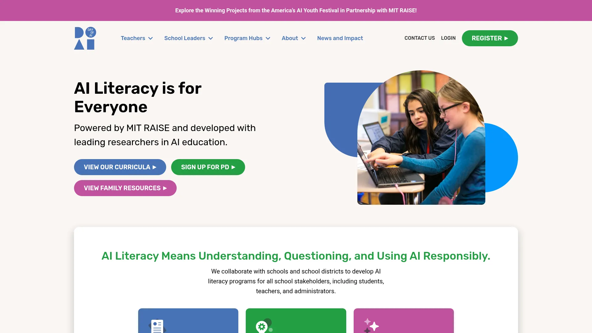 Day of AI | Homepage screenshot
