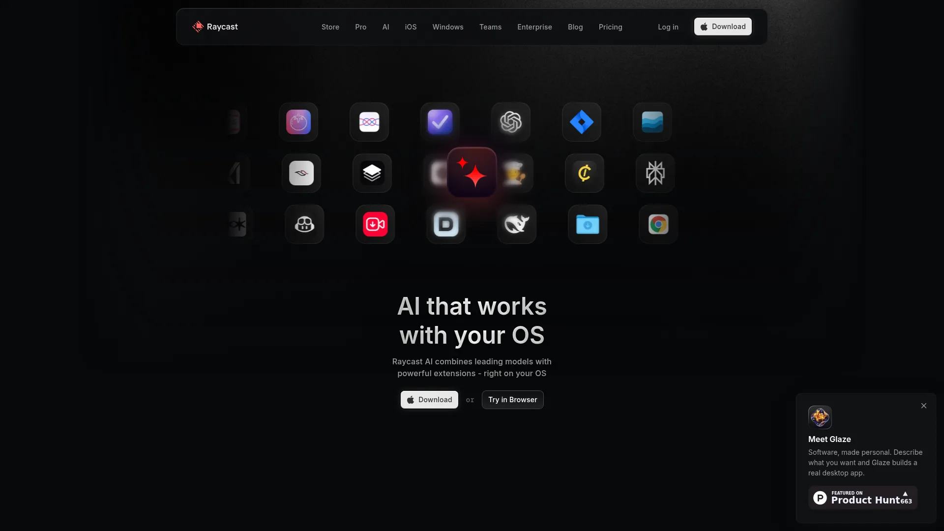 AI that works with your OS - Raycast AI screenshot