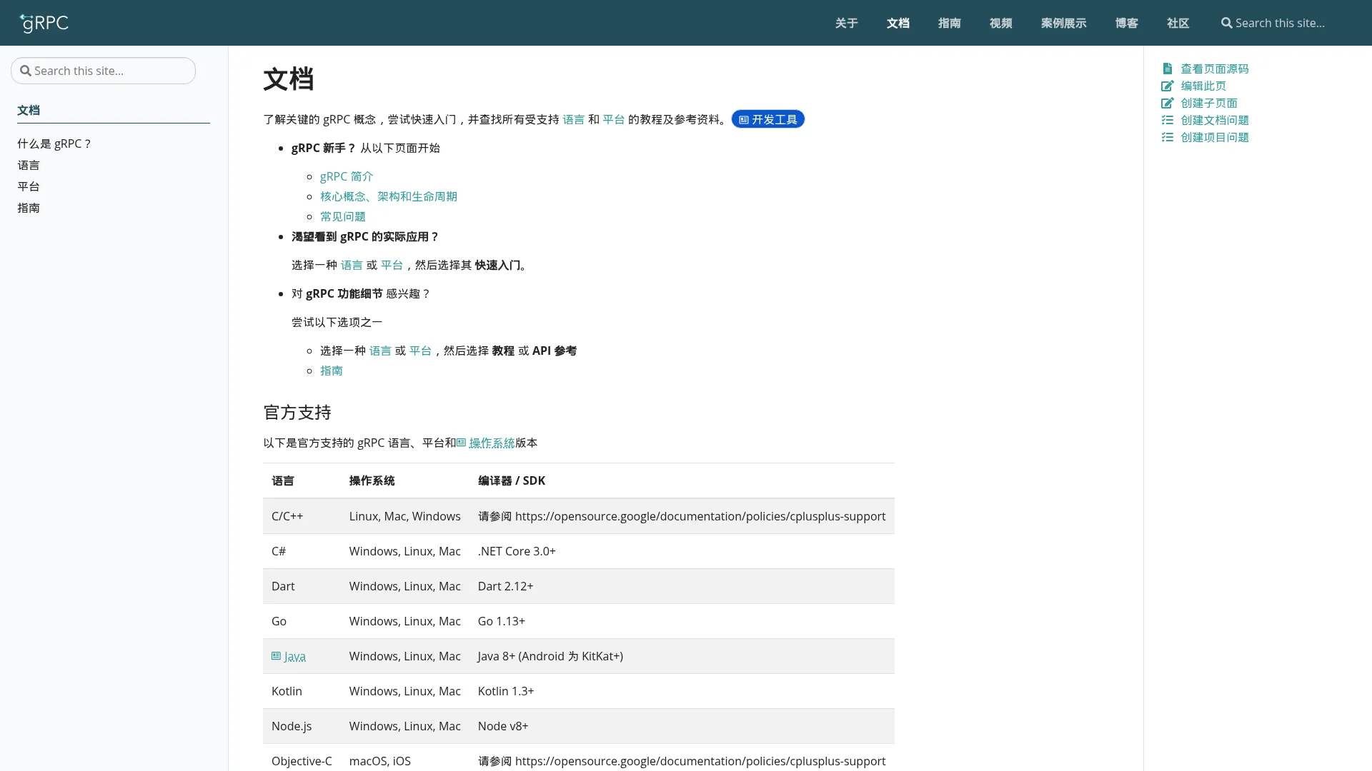 文档 | gRPC 框架 screenshot