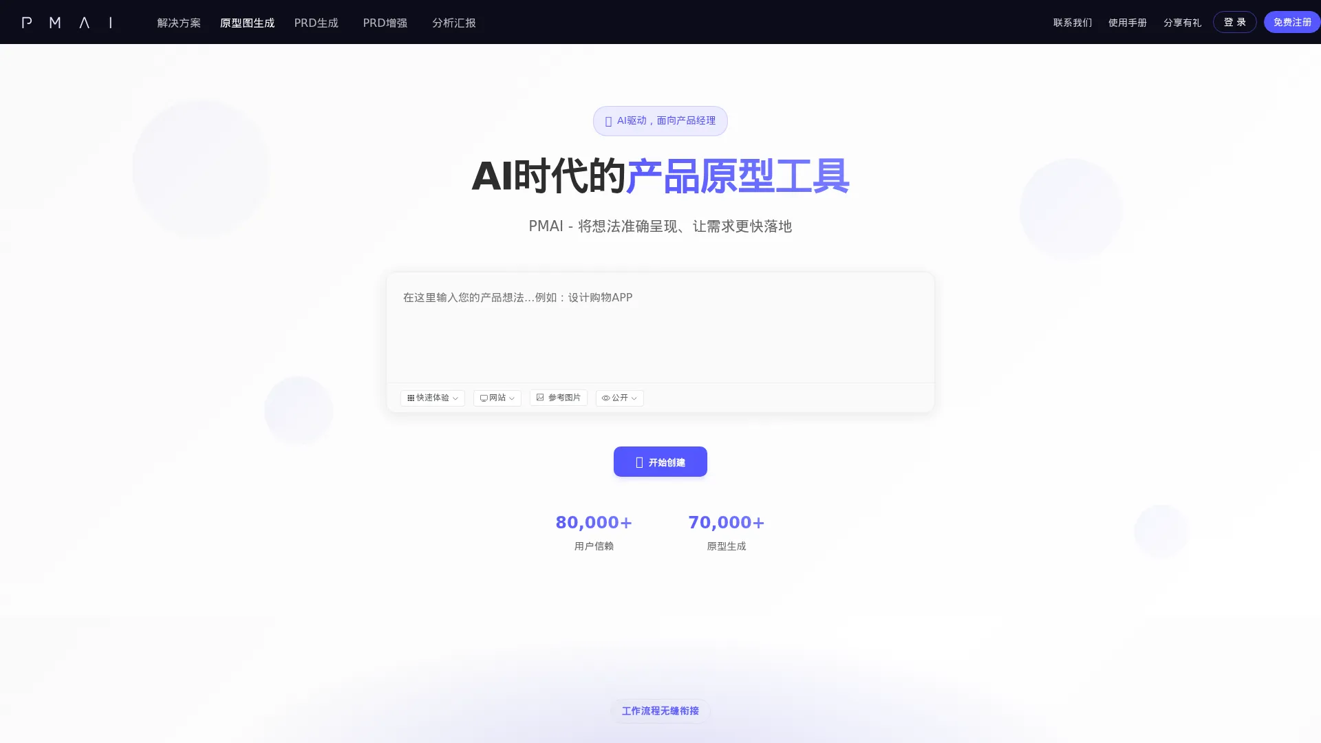 PMAI - 产品经理的AI助手 | 原型图AI生成 screenshot