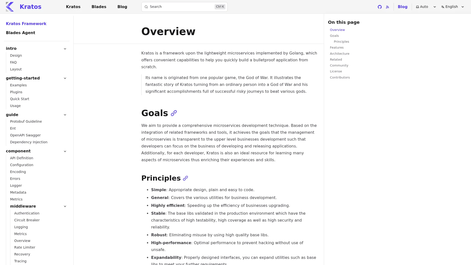 Overview | Kratos screenshot