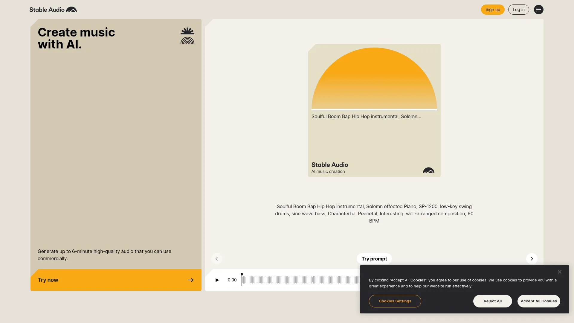 Stable Audio - Generative AI for music & sound fx screenshot