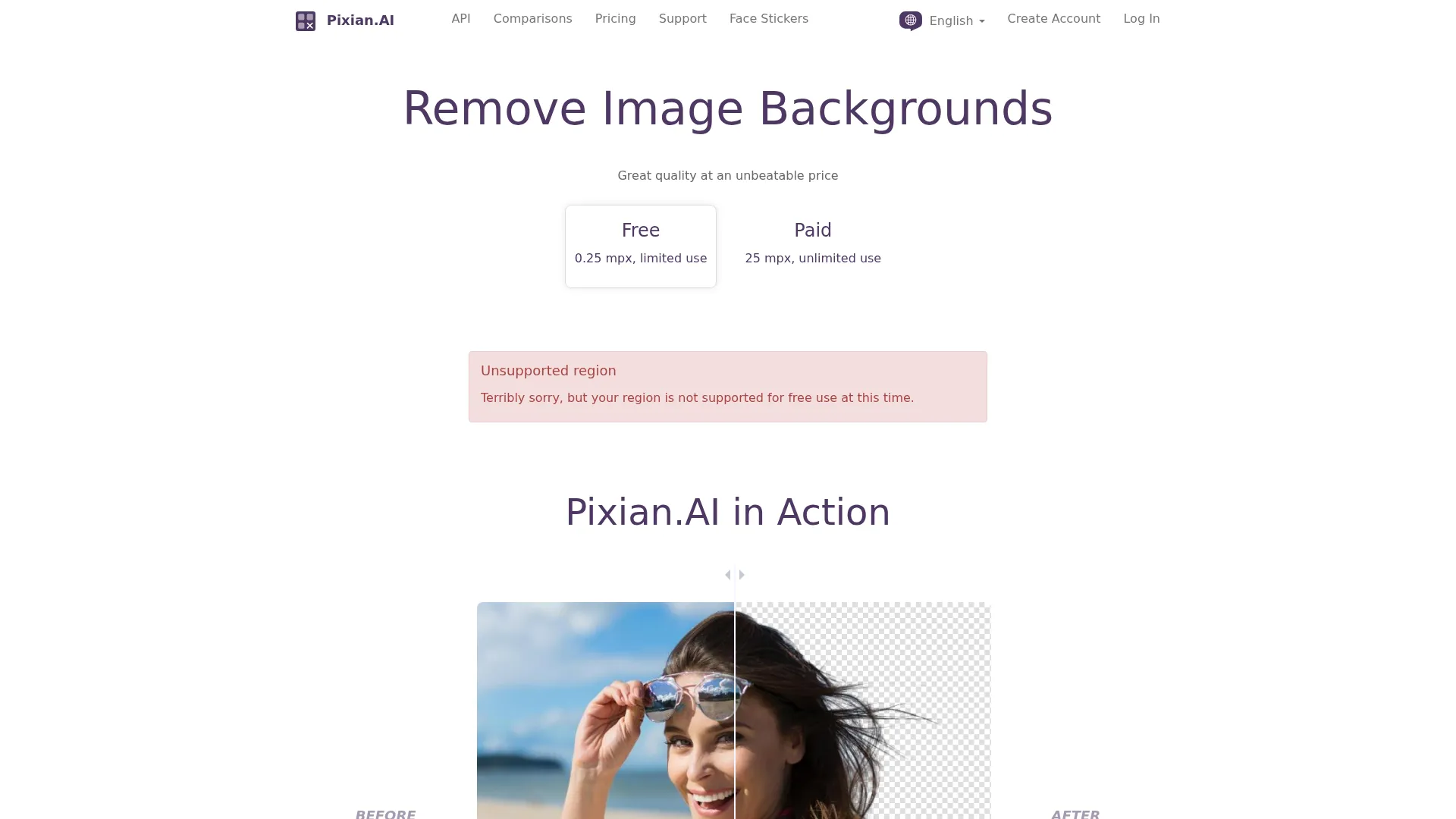 Remove Background from Image, Free, No Signup - Pixian.AI screenshot