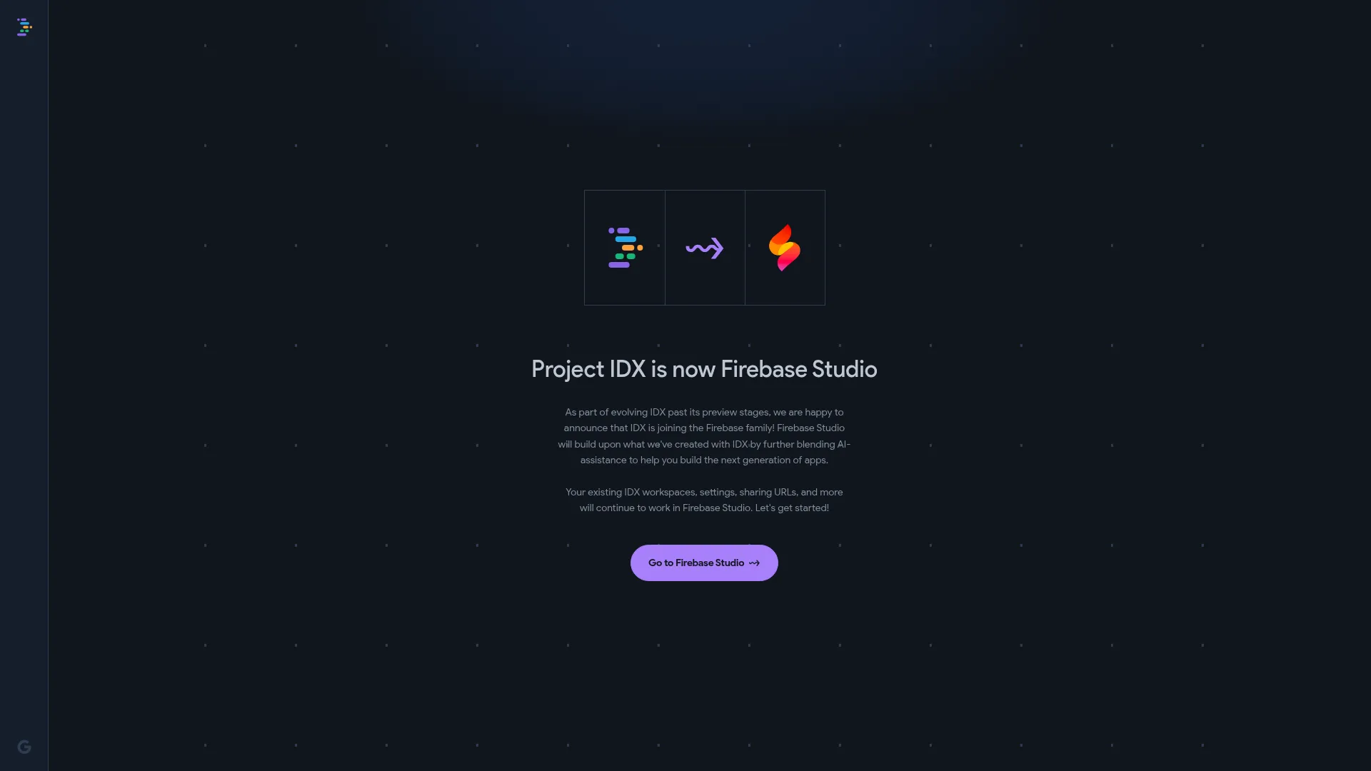 Project IDX screenshot
