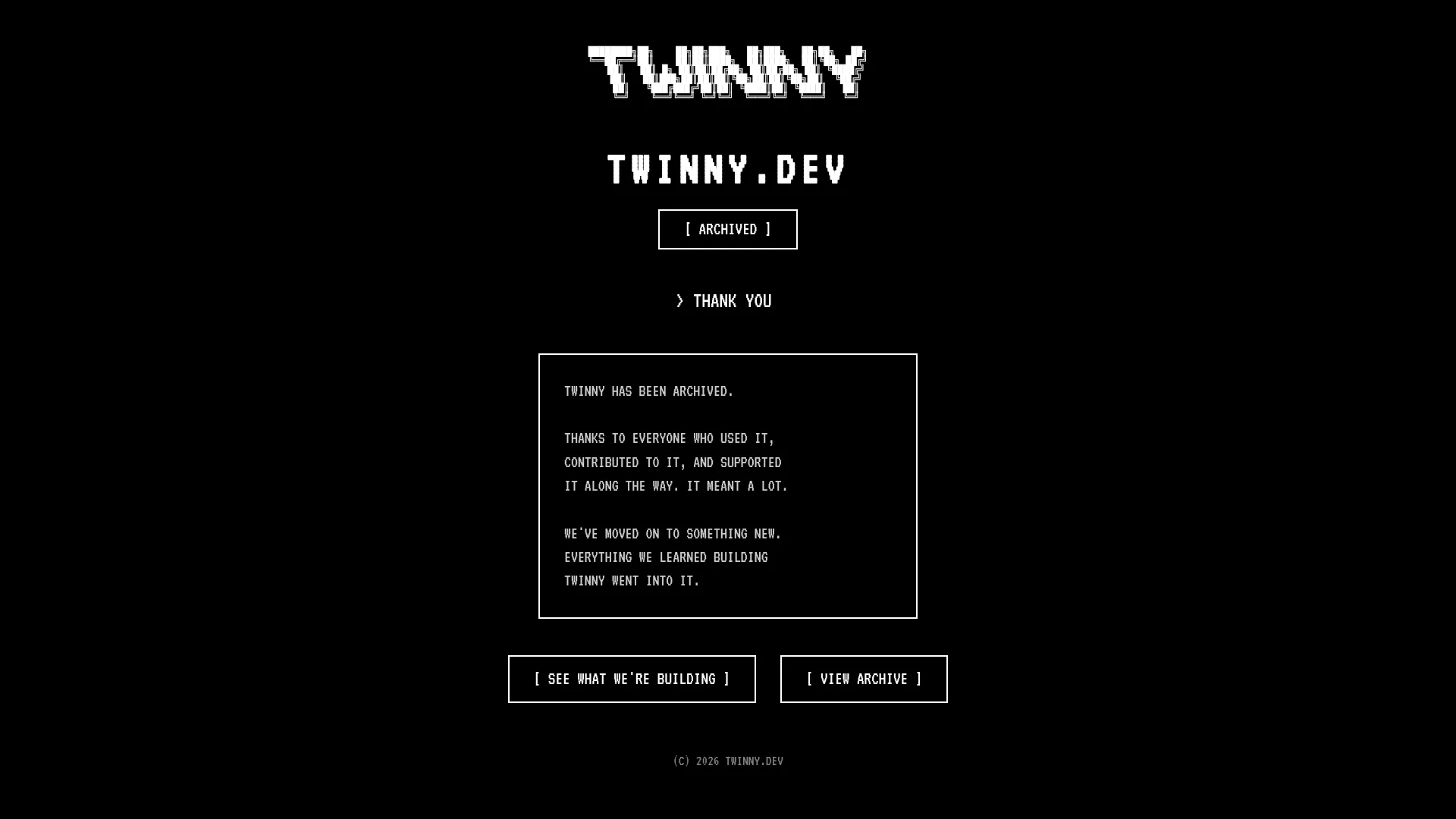 TWINNY.DEV screenshot