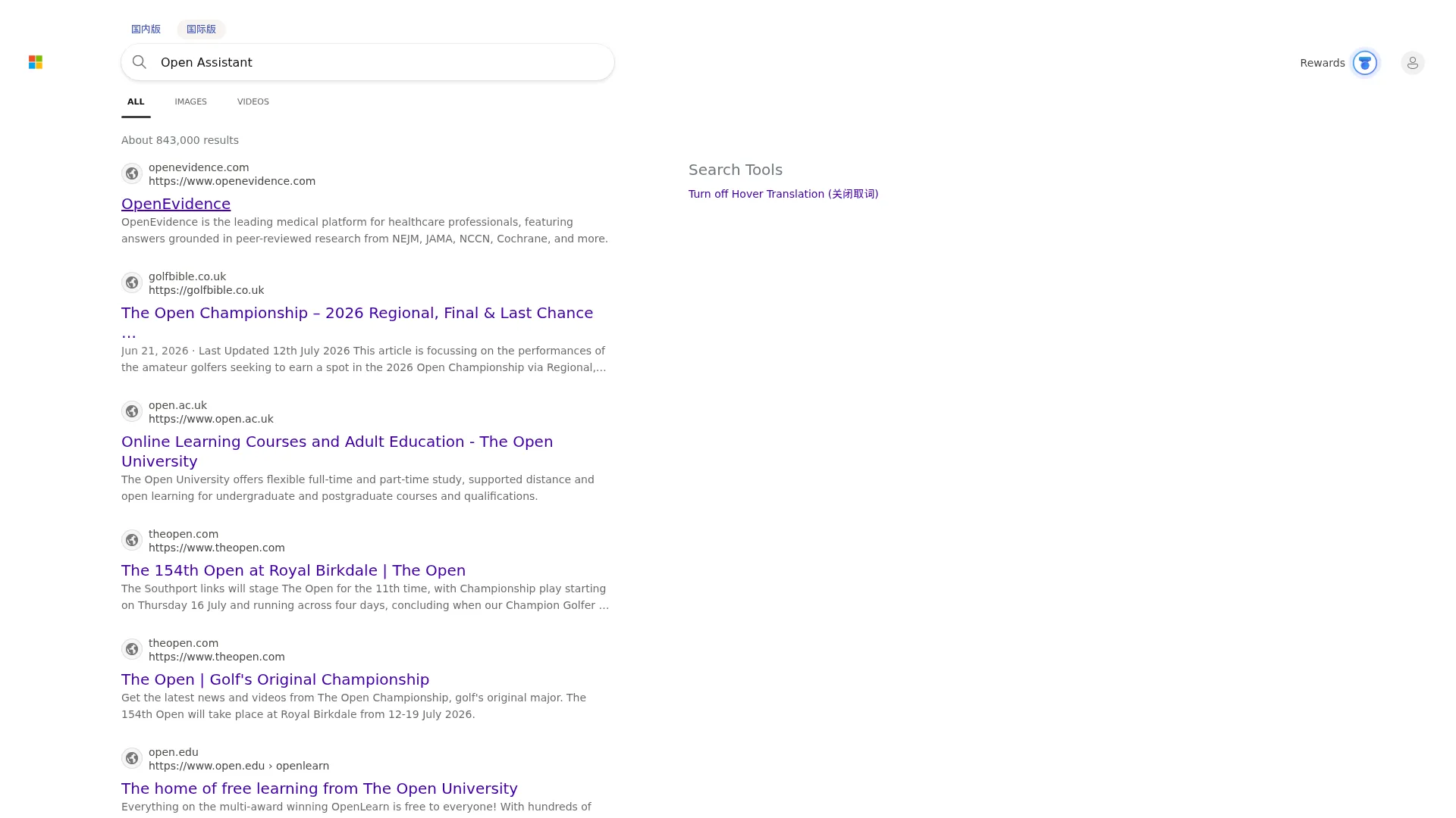 Open Assistant screenshot
