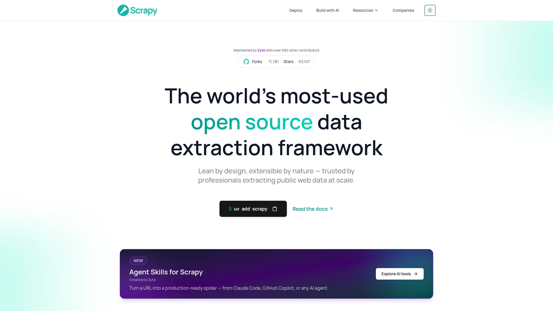 Scrapy — open source web scraping framework for Python screenshot