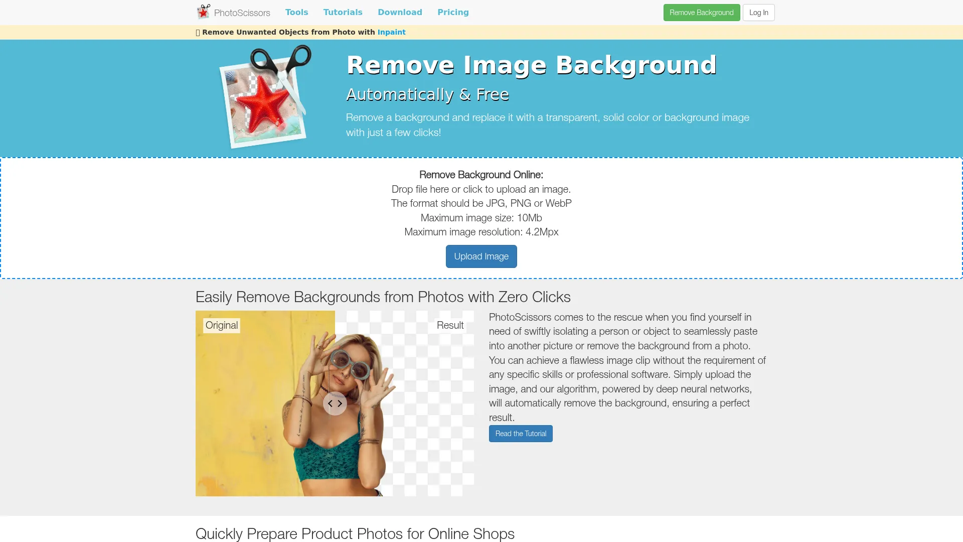 Remove Background from Image | Free Background Remover screenshot