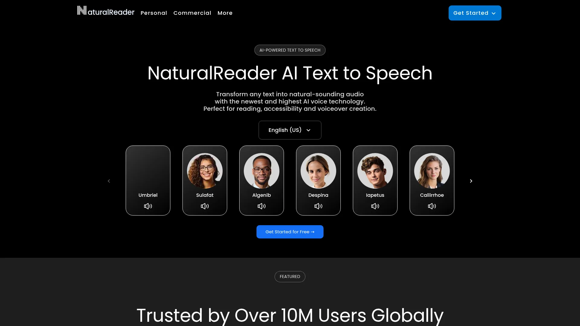 AI Voices - NaturalReader Home screenshot