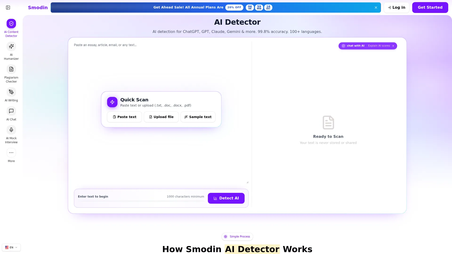 AI Detector - Accurate AI Checker for ChatGPT, GPT-5 & Gemini screenshot
