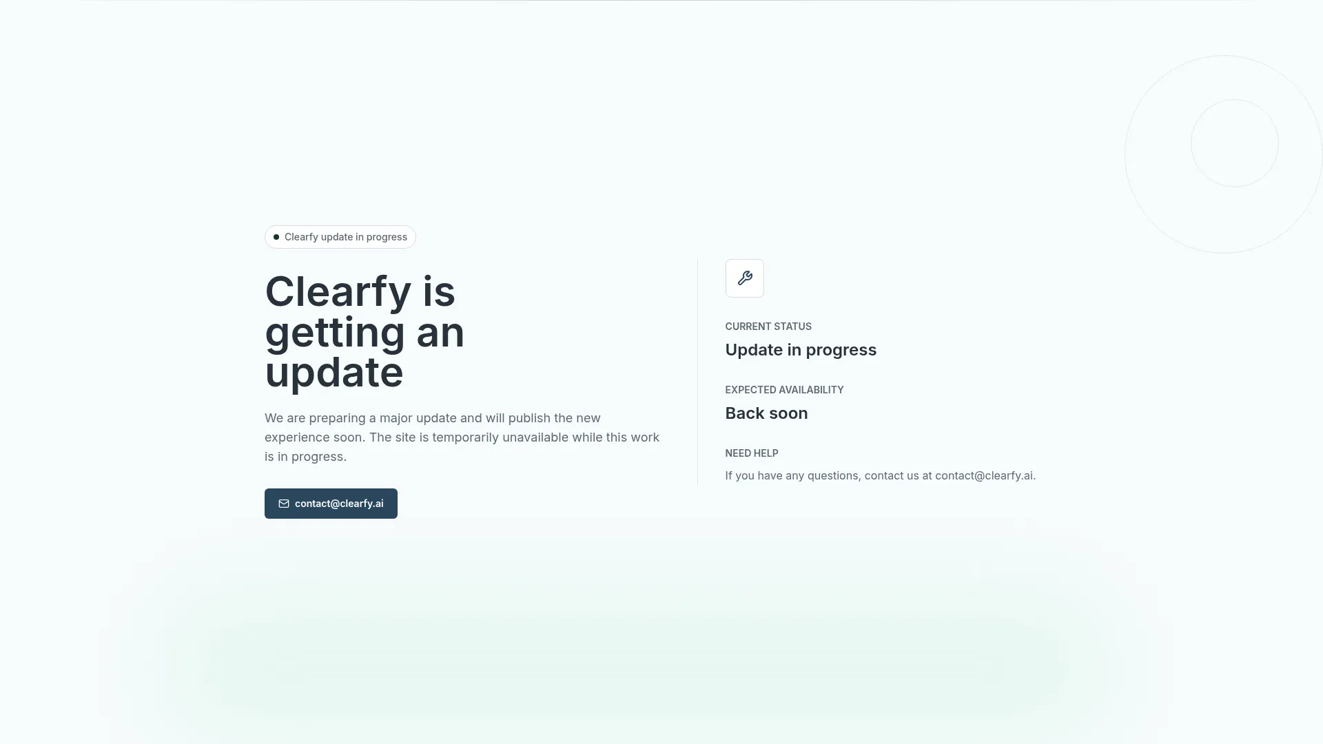 Clearfy is updating screenshot