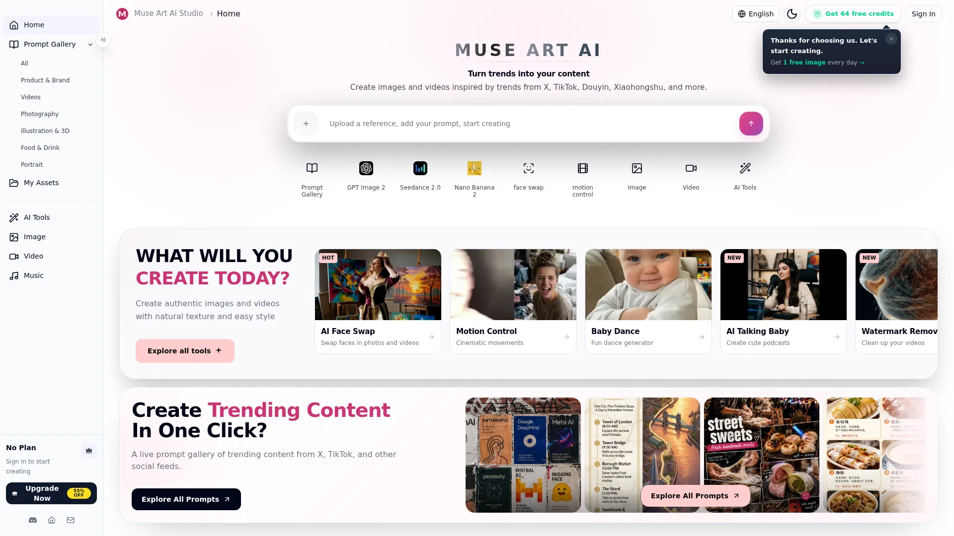 Muse Art AI: Free AI Video Generator, Image Generator screenshot