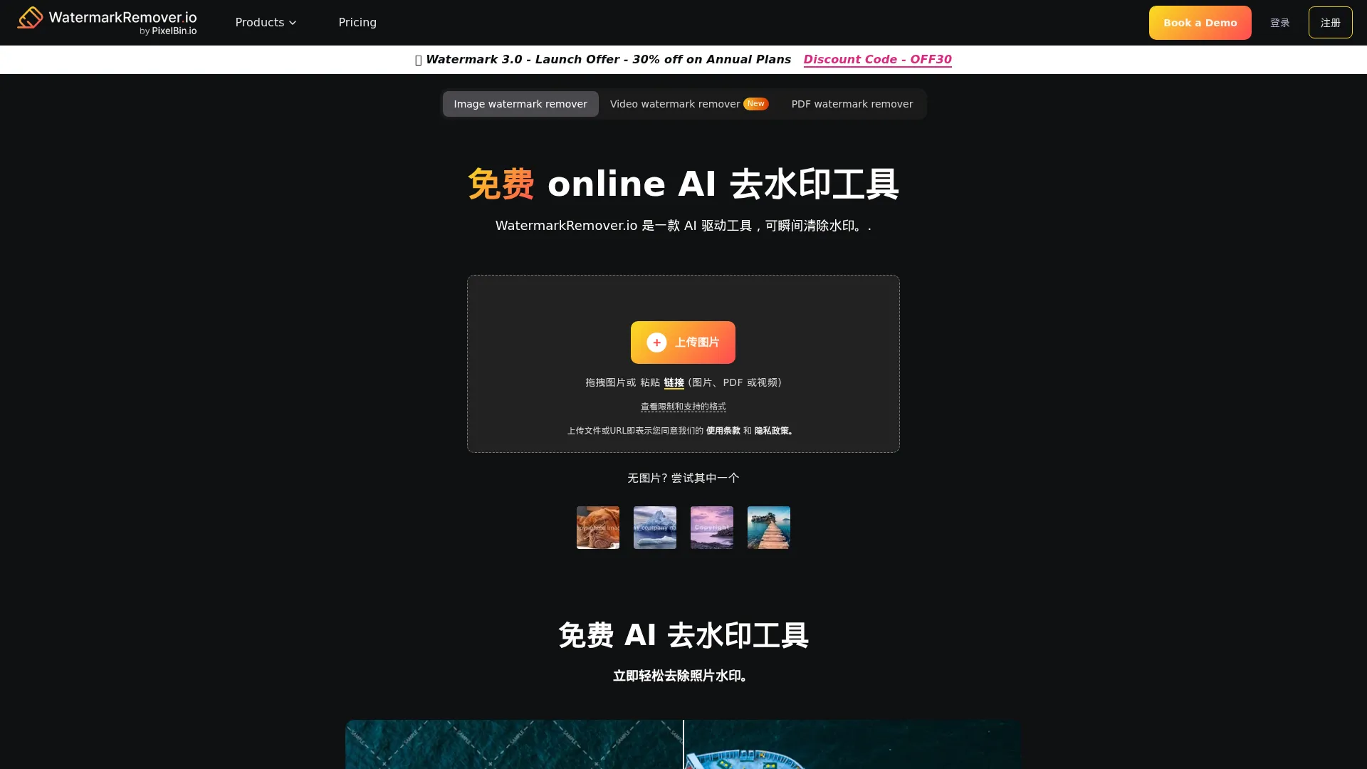 Watermark Remover – 使用 AI 去除图片水印 screenshot