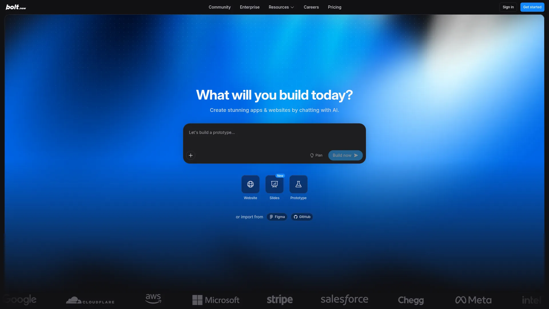 Bolt AI builder: Websites, apps & prototypes screenshot