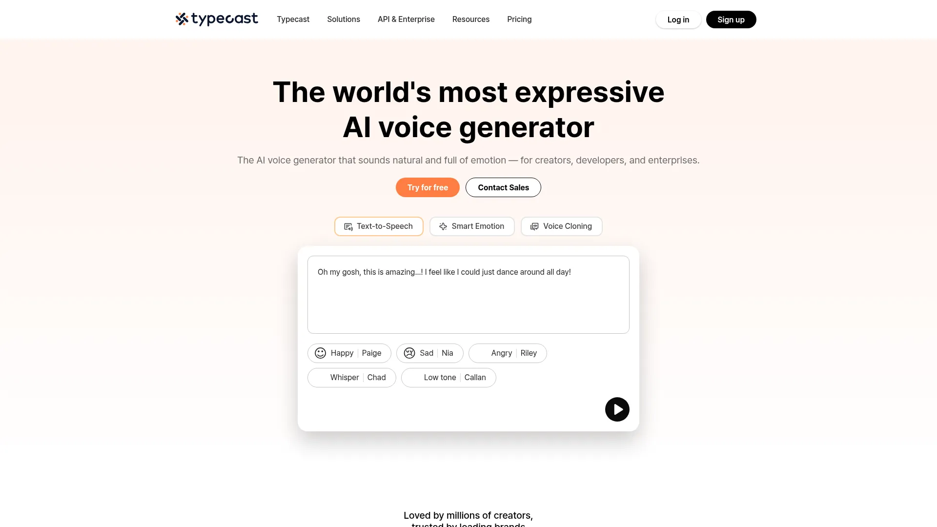 AI Voice Generator & Text-to-Speech | Typecast screenshot