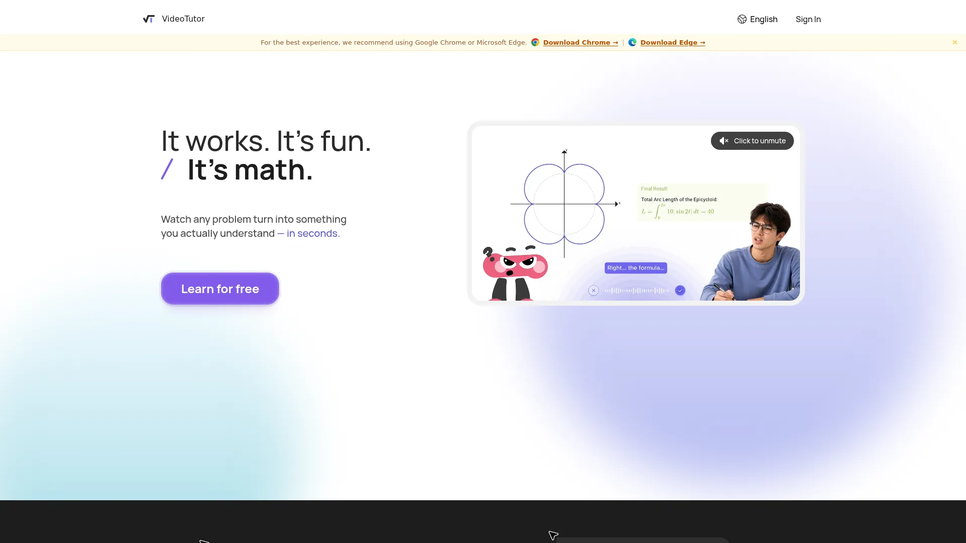 VideoTutor | AI Video Tutor for Math & STEM screenshot