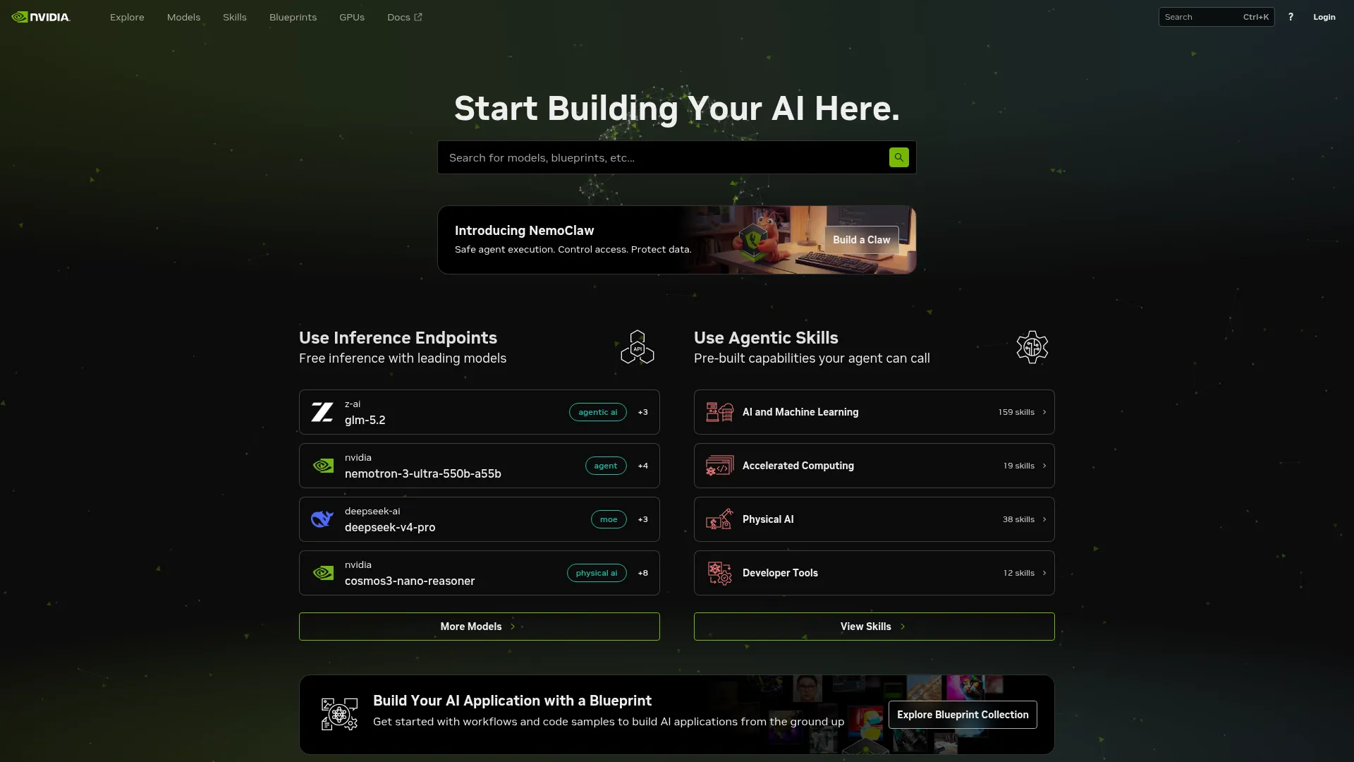 Try NVIDIA NIM APIs screenshot