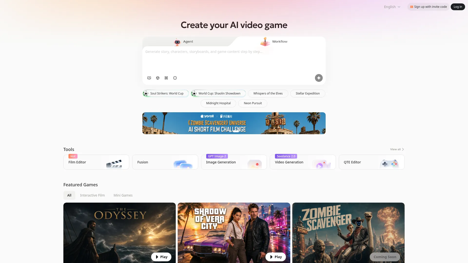 Yoroll App - Create Interactive Film Games with AI | Engine-Free Creator screenshot