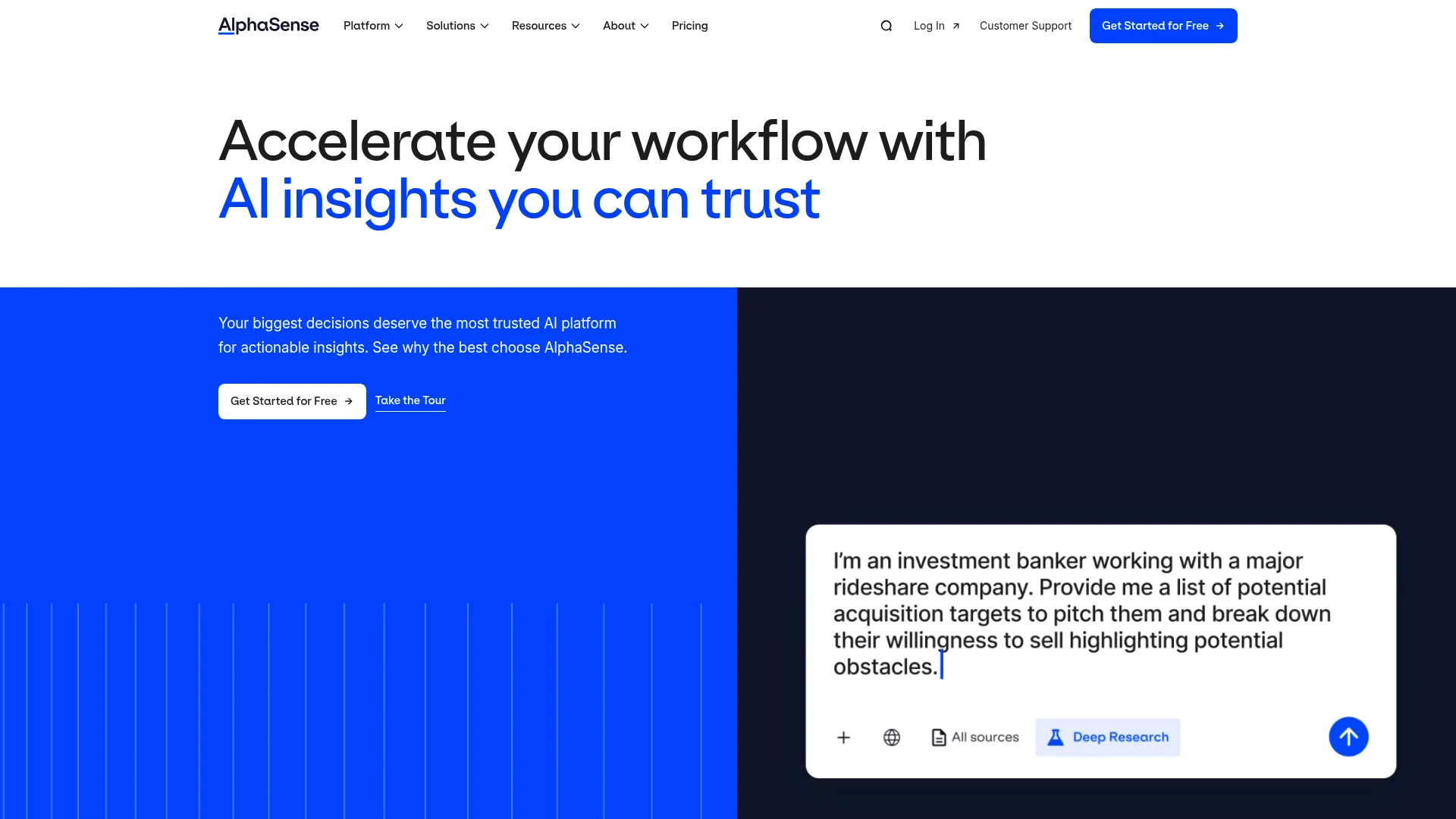AlphaSense | Market Intelligence and Search Platform screenshot