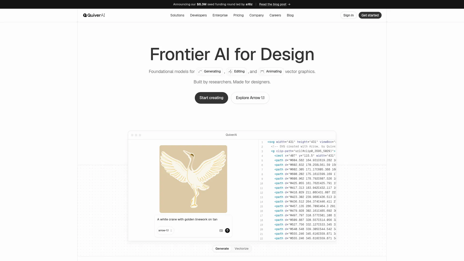 QuiverAI – Building the Future of Vector Design screenshot