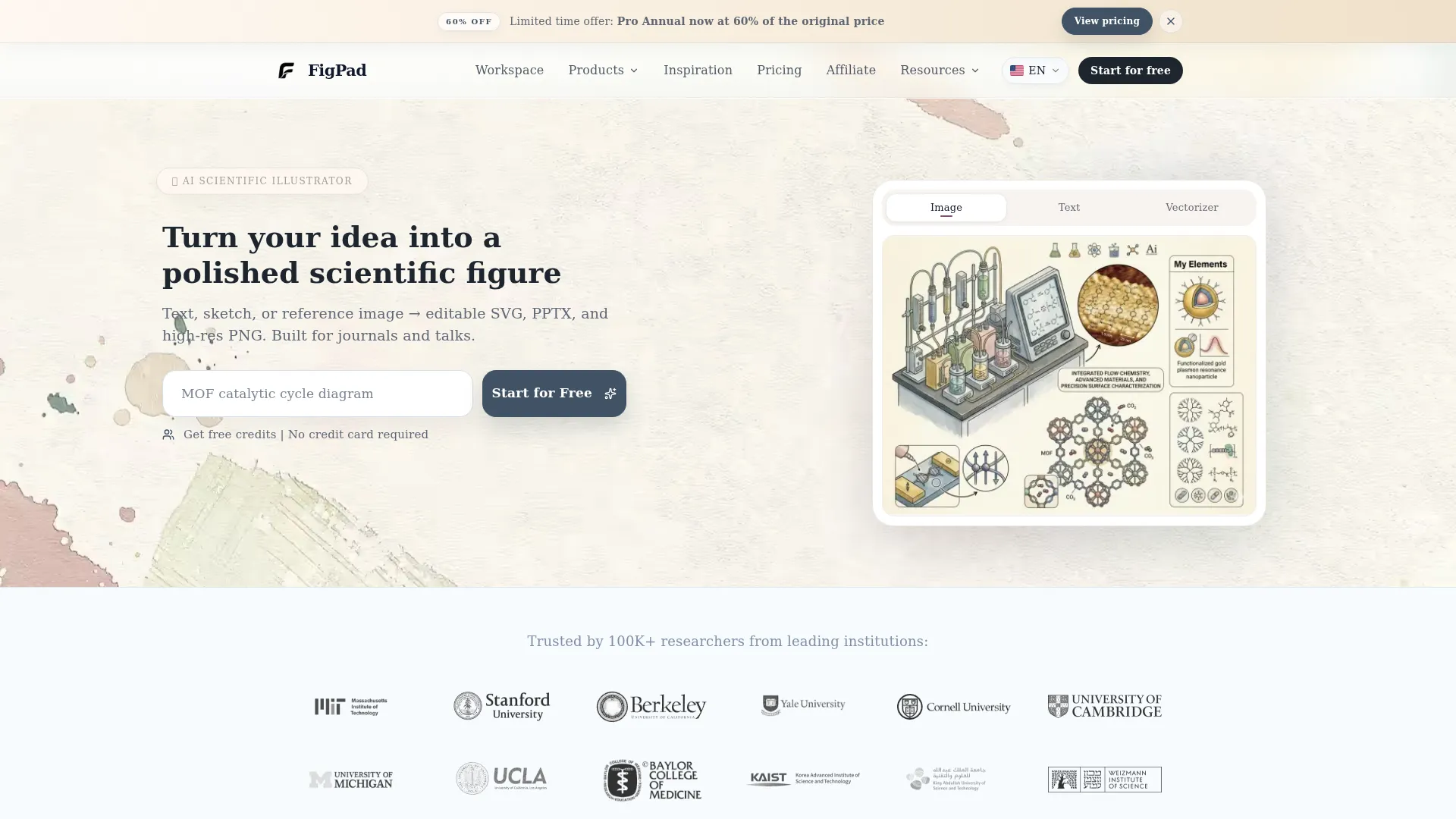 FigPad - AI Scientific Figure Generator, Sketch to Image, and Vectorizer screenshot