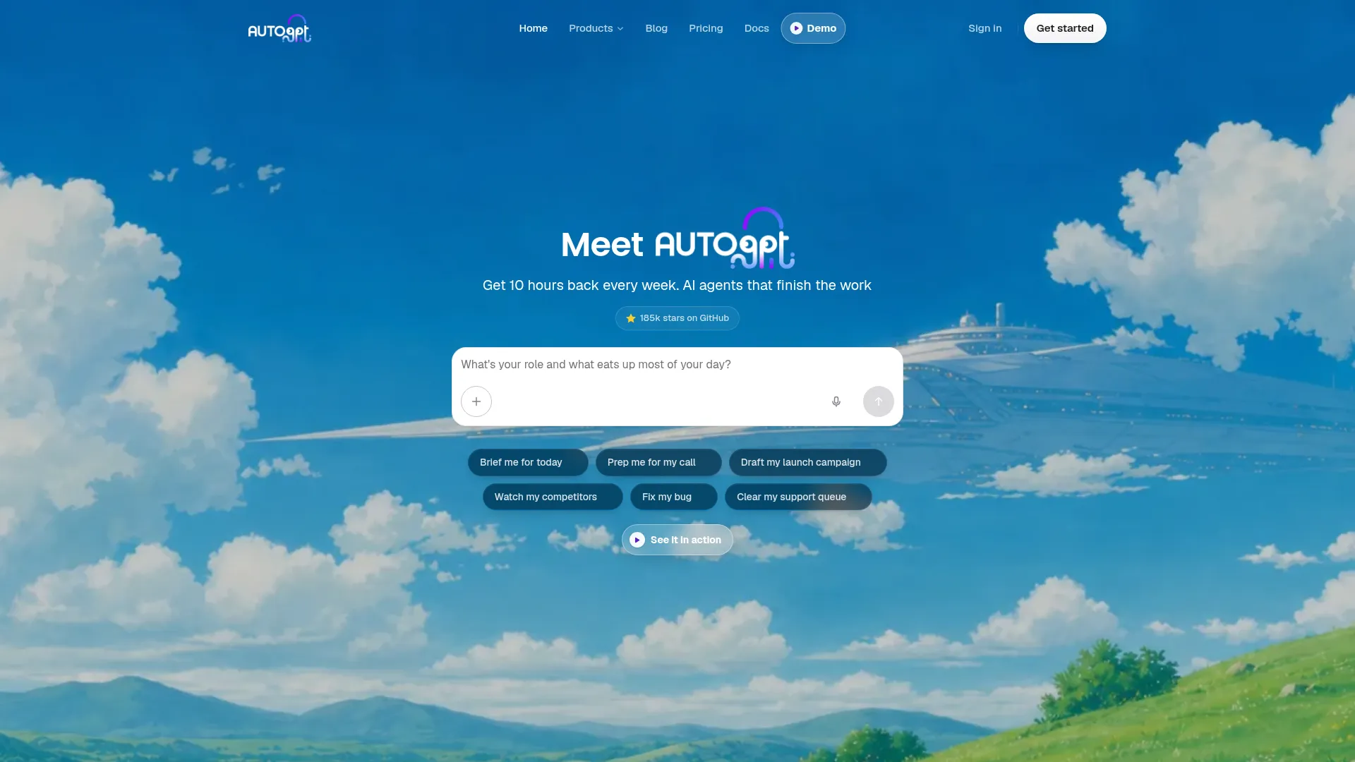 AutoGPT — Stop building workflows. Start hiring agents. screenshot