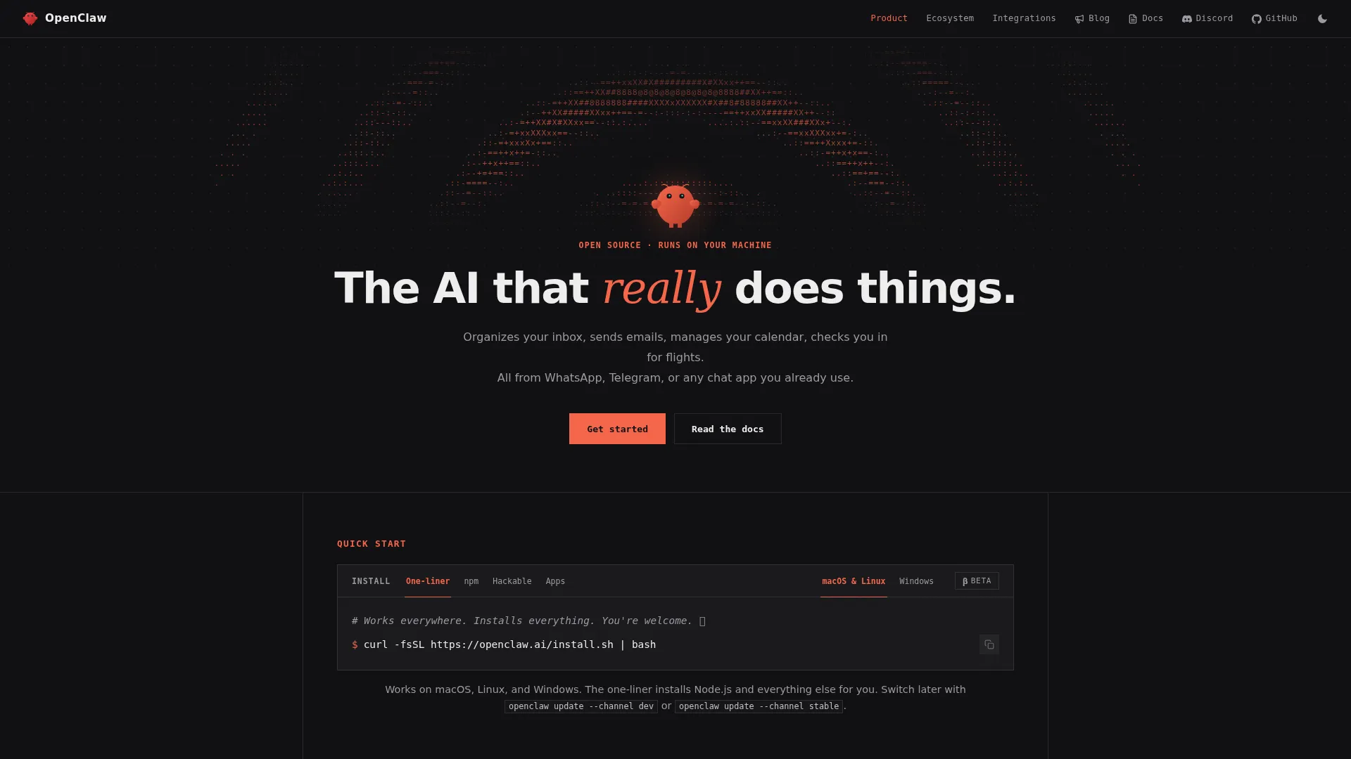 OpenClaw — Personal AI Assistant screenshot
