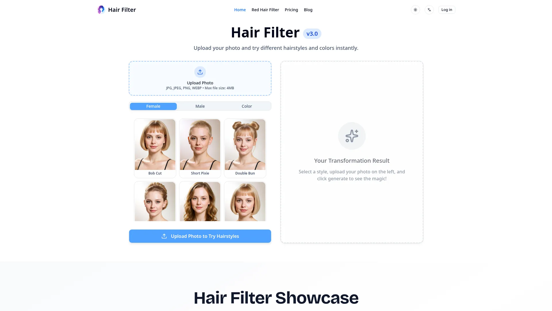 Hair Filter - AI Hairstyle & AI Hair Color Changer screenshot