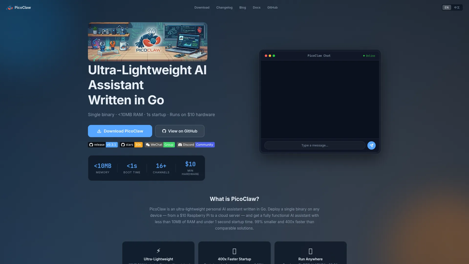 PicoClaw — Ultra-Lightweight AI Assistant in Go for Raspberry Pi, Linux & RISC-V screenshot