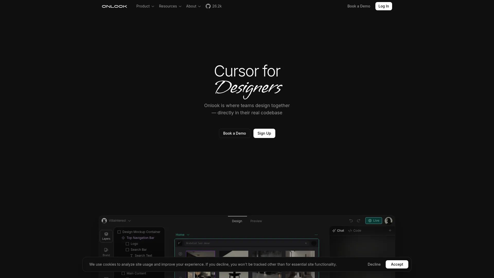 Onlook — Cursor for Designers screenshot