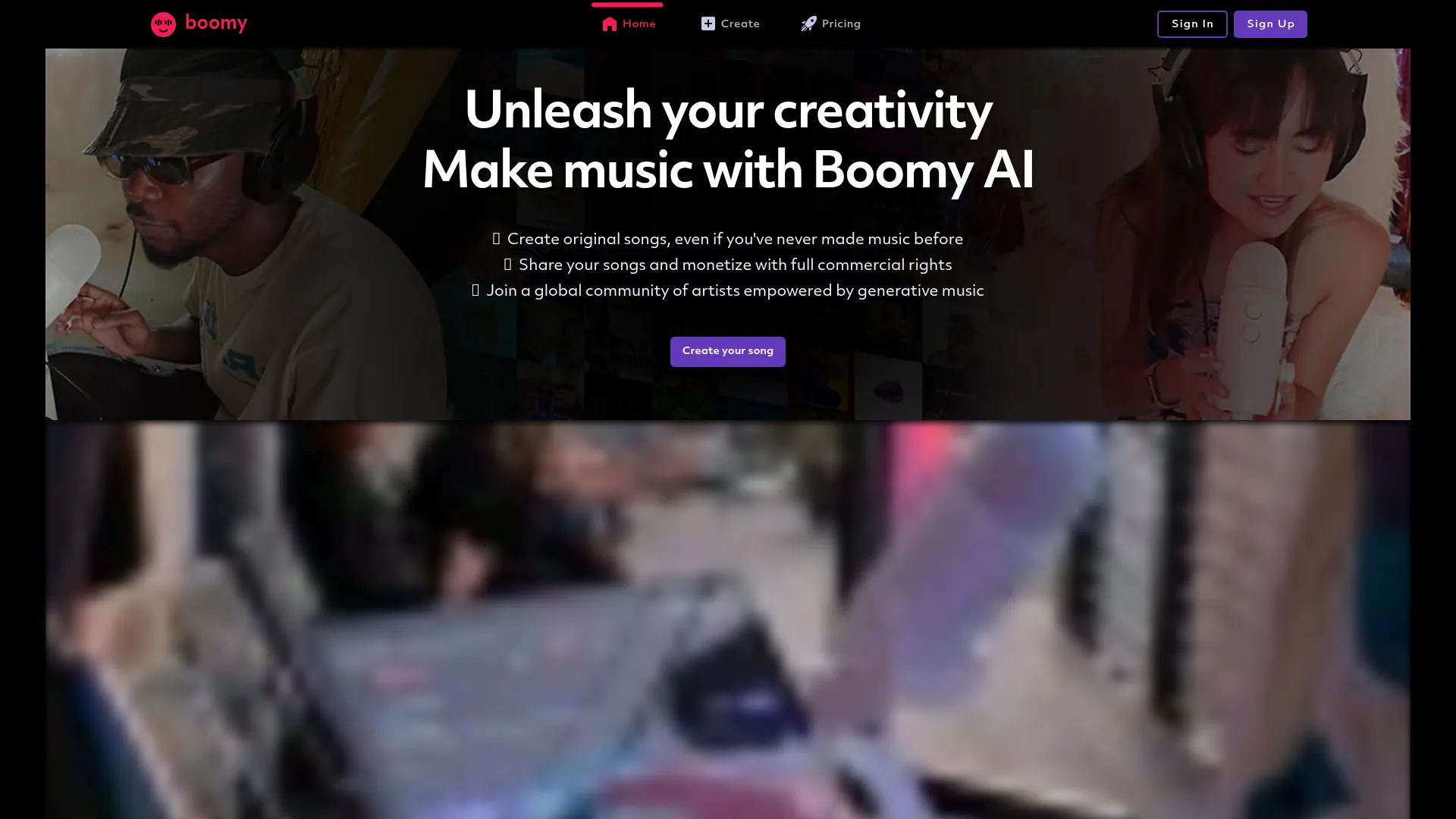 Boomy - Make Generative Music with Artificial Intelligence screenshot