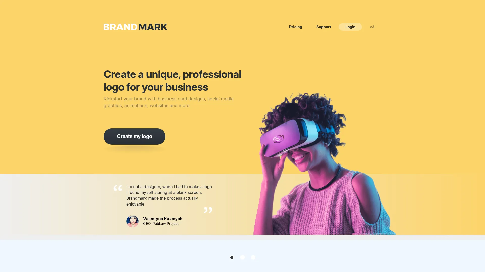 Brandmark Logo Maker - the most advanced AI logo design tool screenshot